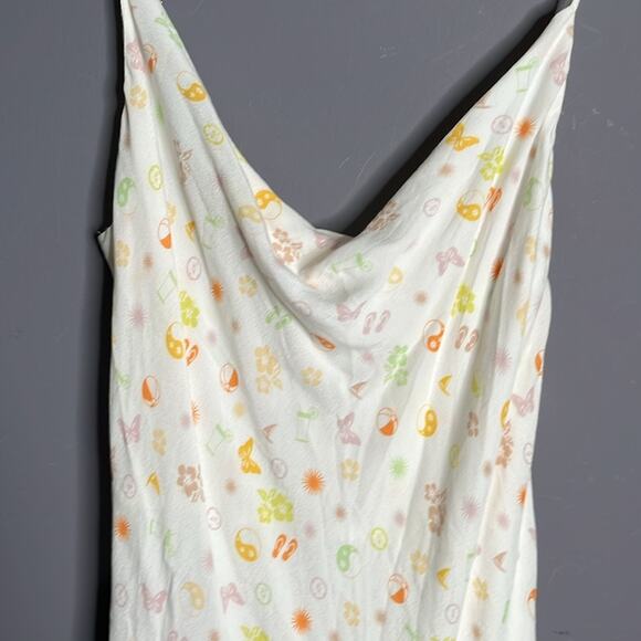 Elodie White Printed Spaghetti Strap Sundress Size Large - Picture 4 of 10